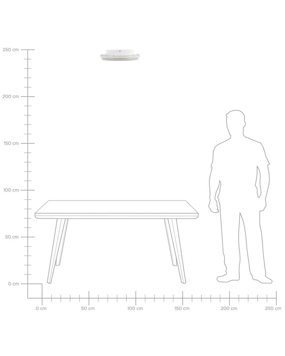 Valaisimet<Beliani Led-Kattovalaisin Teras Pieni Valkoinen/Kulta Taping