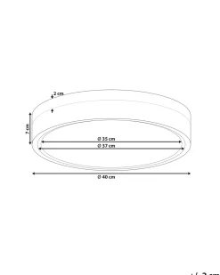 Valaisimet<Beliani Led-Kattovalaisin Teras Valkoinen Sakae