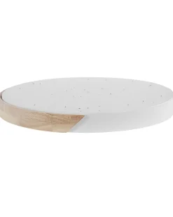 Valaisimet<Beliani Led-Kattovalaisin Teras Valkoinen/Vaalea Puu Pattani