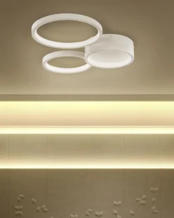 Cheap Beliani Led-Kattovalaisin Valkoinen Agnat