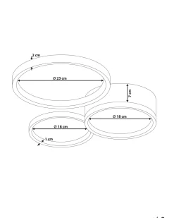 Cheap Beliani Led-Kattovalaisin Valkoinen Agnat