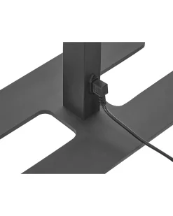 Valaisimet<Beliani Led-Lattiavalaisin Alumiini Musta Sculptor