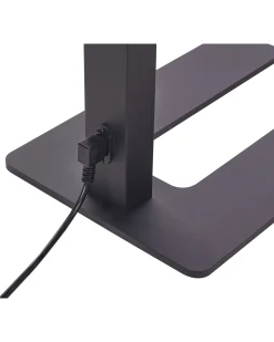 Valaisimet<Beliani Led-Lattiavalaisin Alumiini Musta Taurus