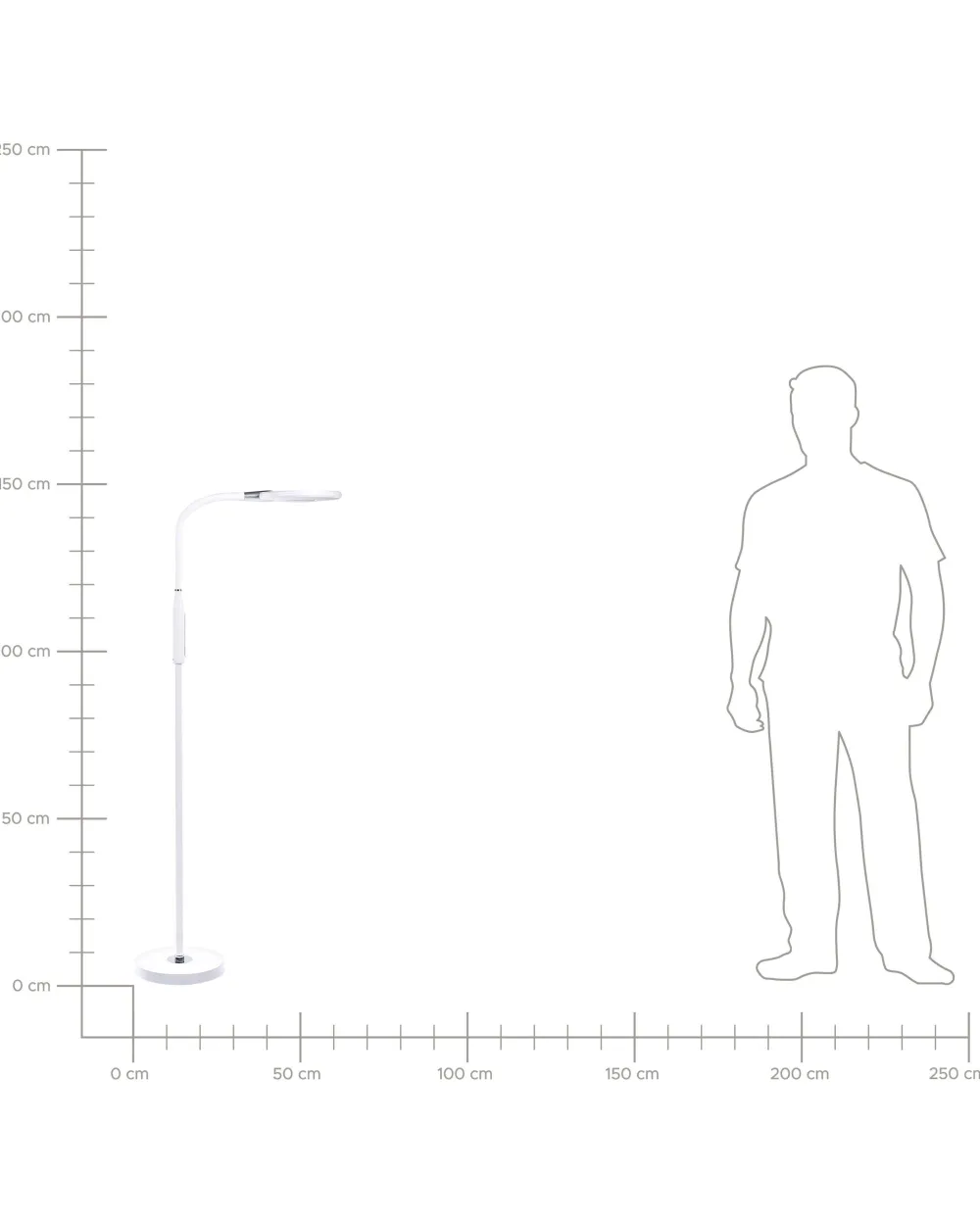 Store Beliani Led-Lattiavalaisin Valkoinen Cassiopeia