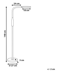 Store Beliani Led-Lattiavalaisin Valkoinen Cassiopeia