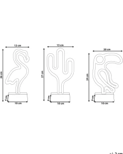 Valaisimet<Beliani Led-Neonvalaisin Monivarinen 3 Kpl Mabel