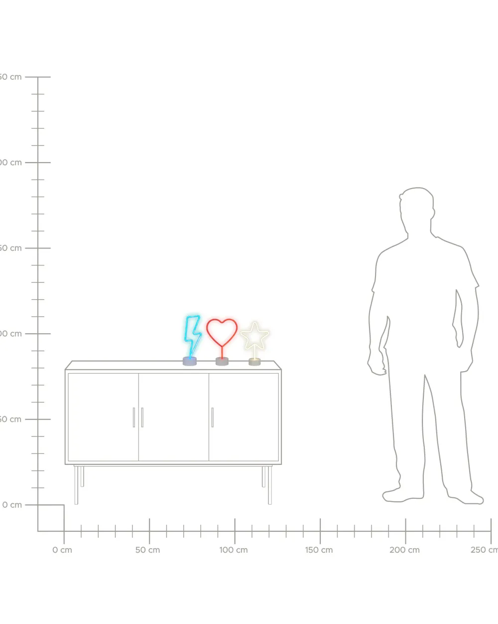 Cheap Beliani Led-Neonvalaisin Monivarinen 3 Kpl Floretta