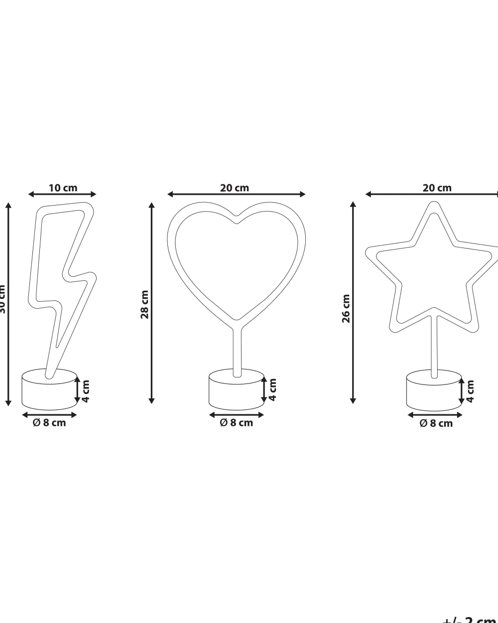 Cheap Beliani Led-Neonvalaisin Monivarinen 3 Kpl Floretta