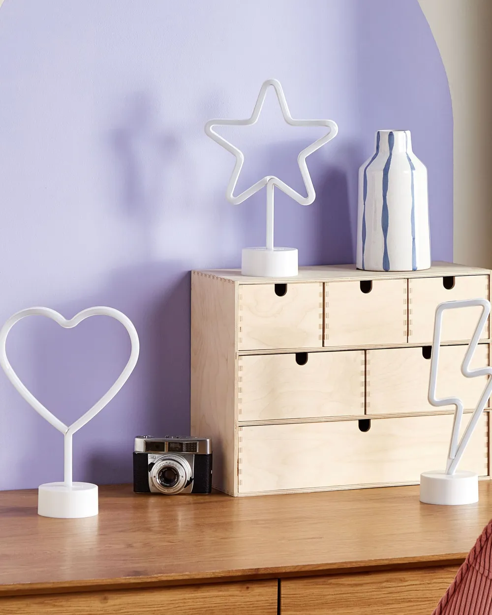 Cheap Beliani Led-Neonvalaisin Monivarinen 3 Kpl Floretta