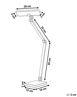 Fashion Beliani Led-Poytavalaisin Alumiini Musta Lacerta