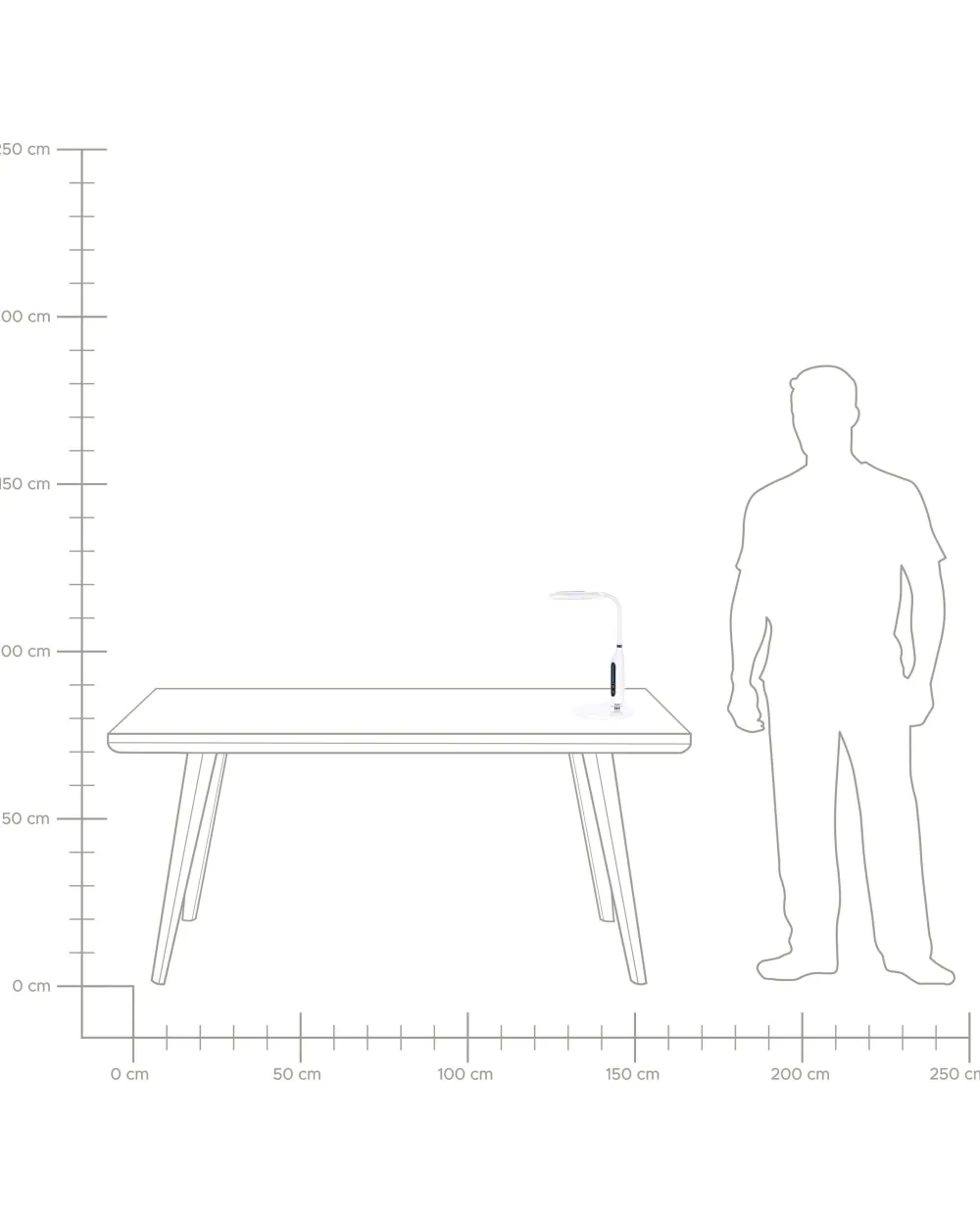 Store Beliani Led-Poytavalaisin Valkoinen Cygnus