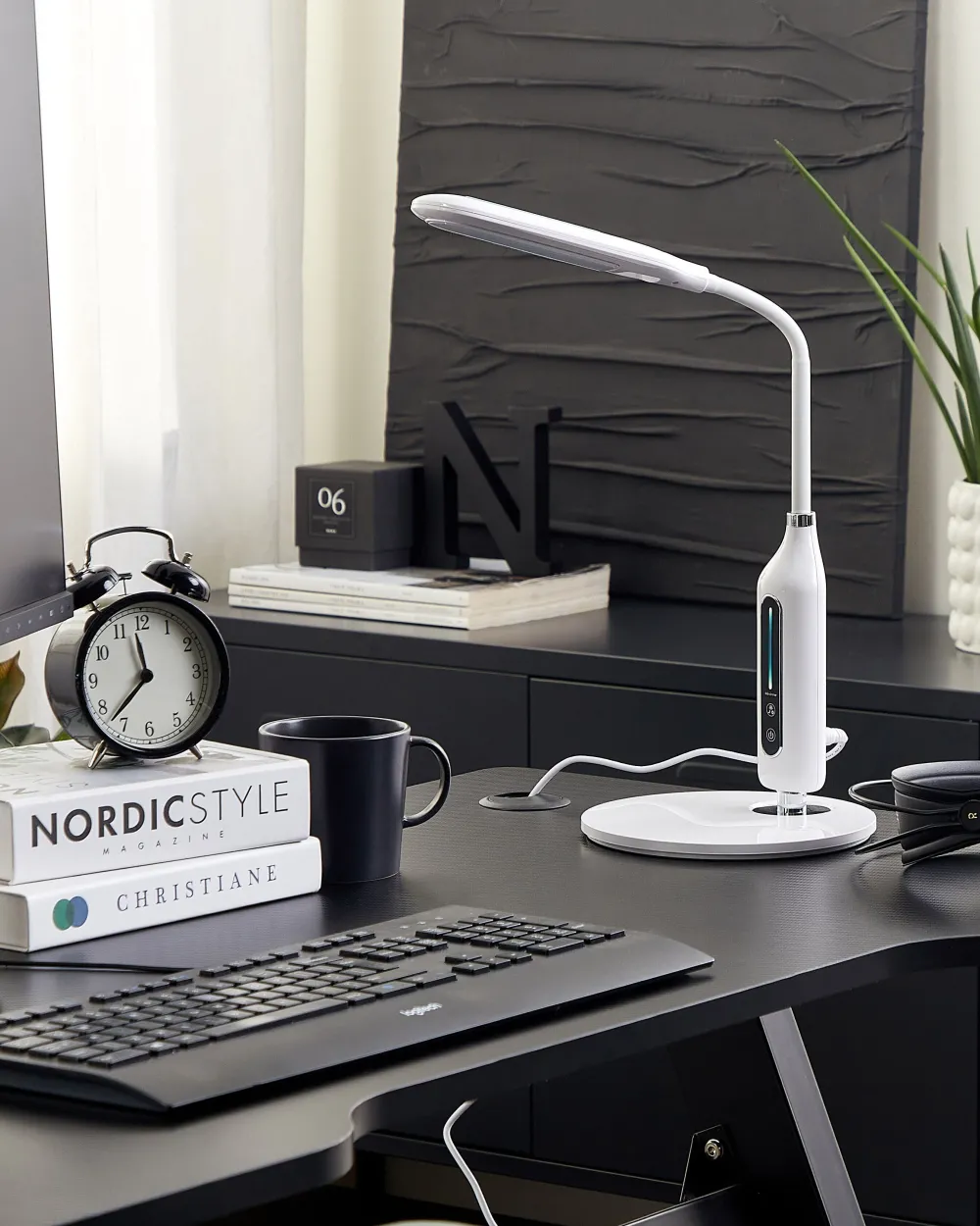 Store Beliani Led-Poytavalaisin Valkoinen Cygnus