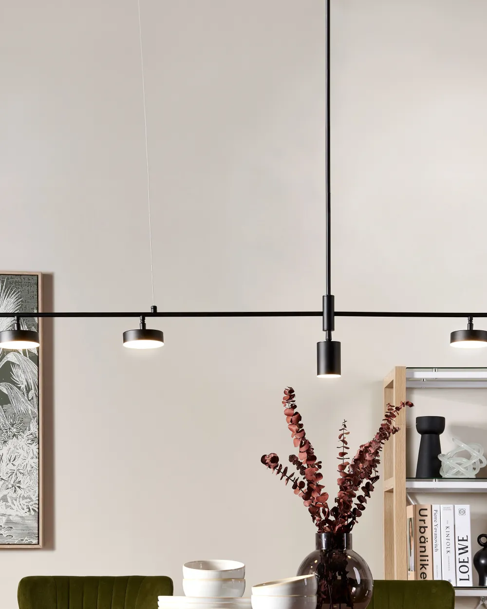 Best Sale Beliani Led-Riippuvalaisin 4 Polttimoa Alumiini Musta Foyle