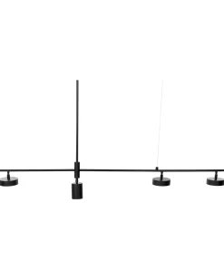 Best Sale Beliani Led-Riippuvalaisin 4 Polttimoa Alumiini Musta Foyle