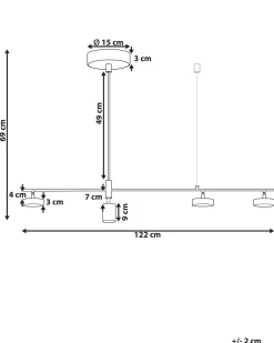 Best Sale Beliani Led-Riippuvalaisin 4 Polttimoa Alumiini Musta Foyle