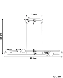 Sale Beliani Led-Riippuvalaisin Alumiini Kulta Feale