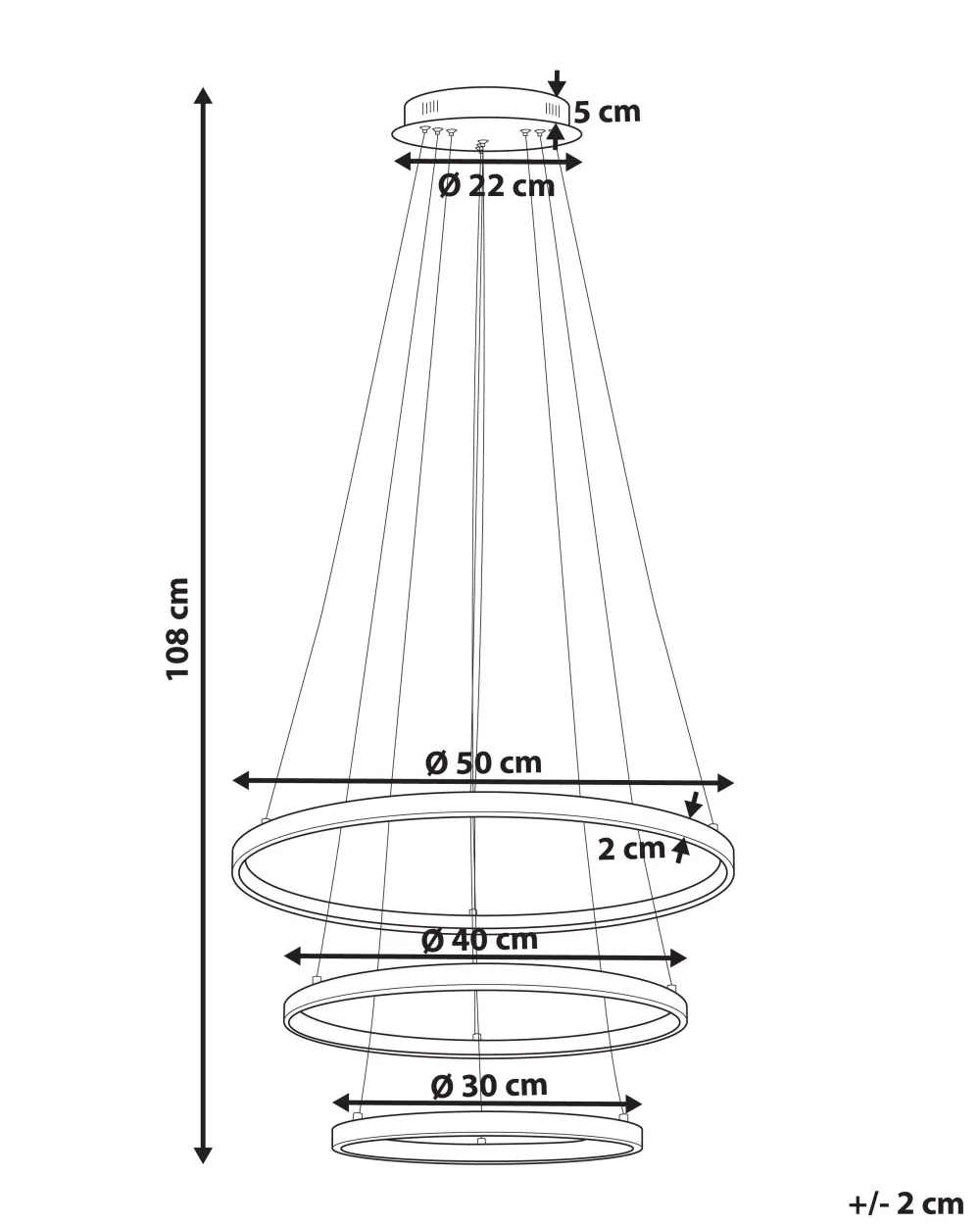 Best Beliani Led-Riippuvalaisin Alumiini Musta Atrek