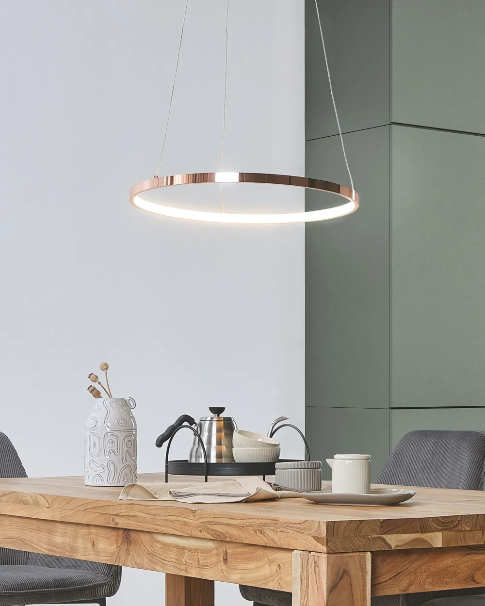 Fashion Beliani Led-Riippuvalaisin Alumiini Ruusukulta Jordan