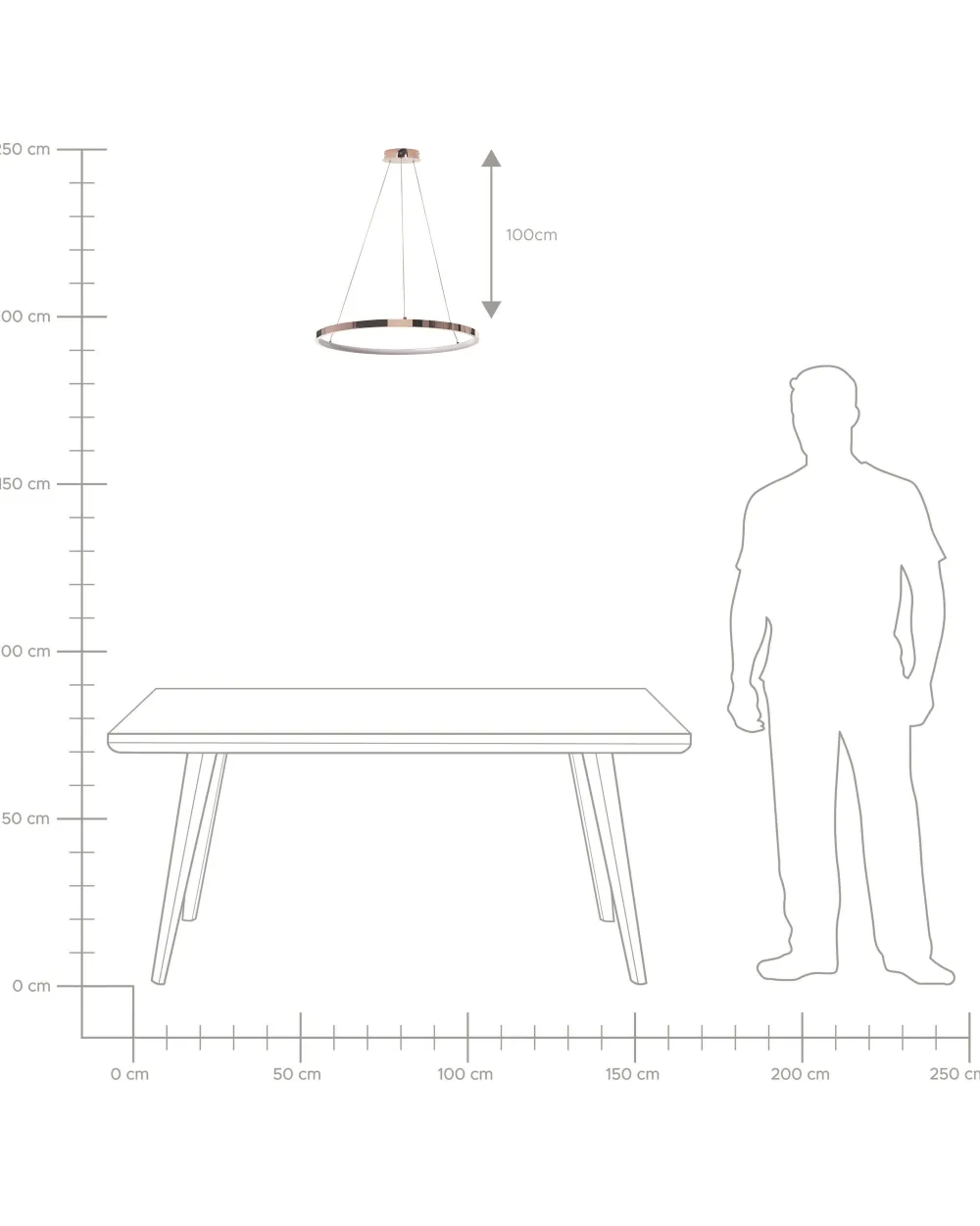 Fashion Beliani Led-Riippuvalaisin Alumiini Ruusukulta Jordan