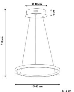 Fashion Beliani Led-Riippuvalaisin Alumiini Ruusukulta Jordan