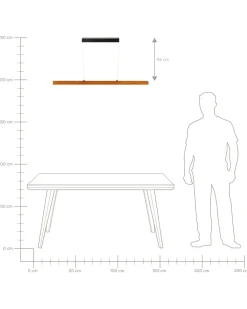 Fashion Beliani Led-Riippuvalaisin Tammi Tumma Puu Stewarts