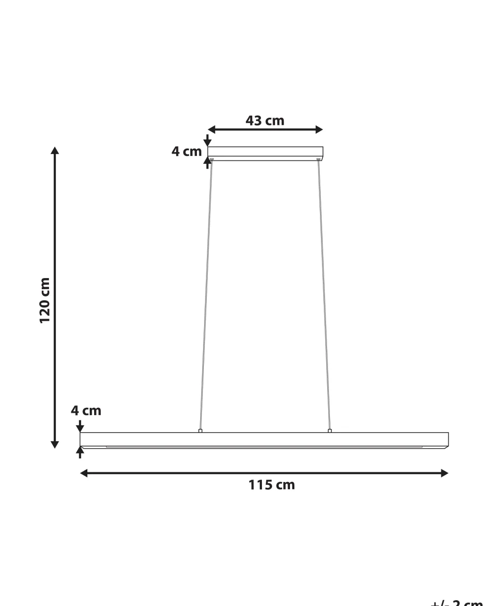 Fashion Beliani Led-Riippuvalaisin Tammi Tumma Puu Stewarts