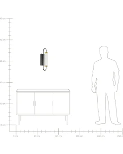 Clearance Beliani Led-Seinavalaisin Metalli Musta/Kulta Jacobs