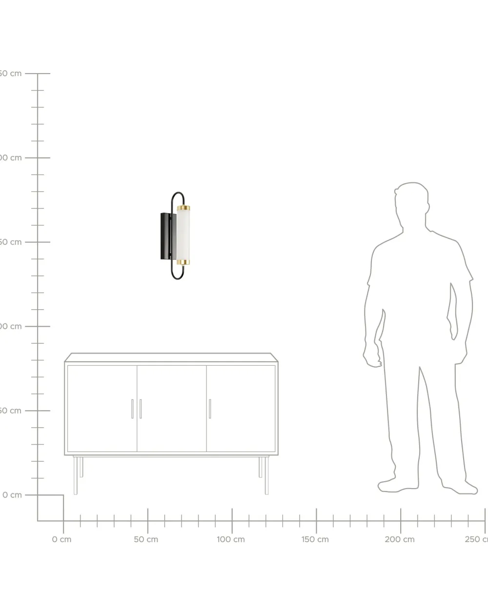 Clearance Beliani Led-Seinavalaisin Metalli Musta/Kulta Jacobs