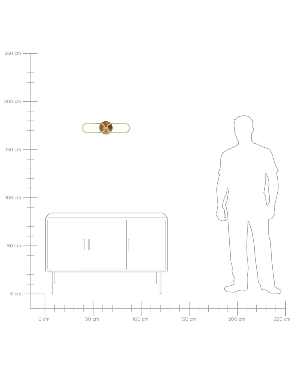 Valaisimet<Beliani Led-Seinavalaisin Teras Kulta Krang