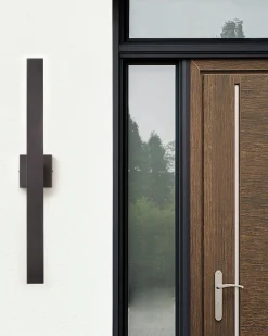 Valaisimet<Beliani Led-Ulkoseinavalaisin Musta Melgam