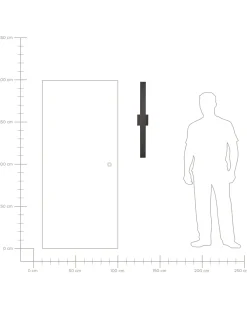 Valaisimet<Beliani Led-Ulkoseinavalaisin Musta Melgam