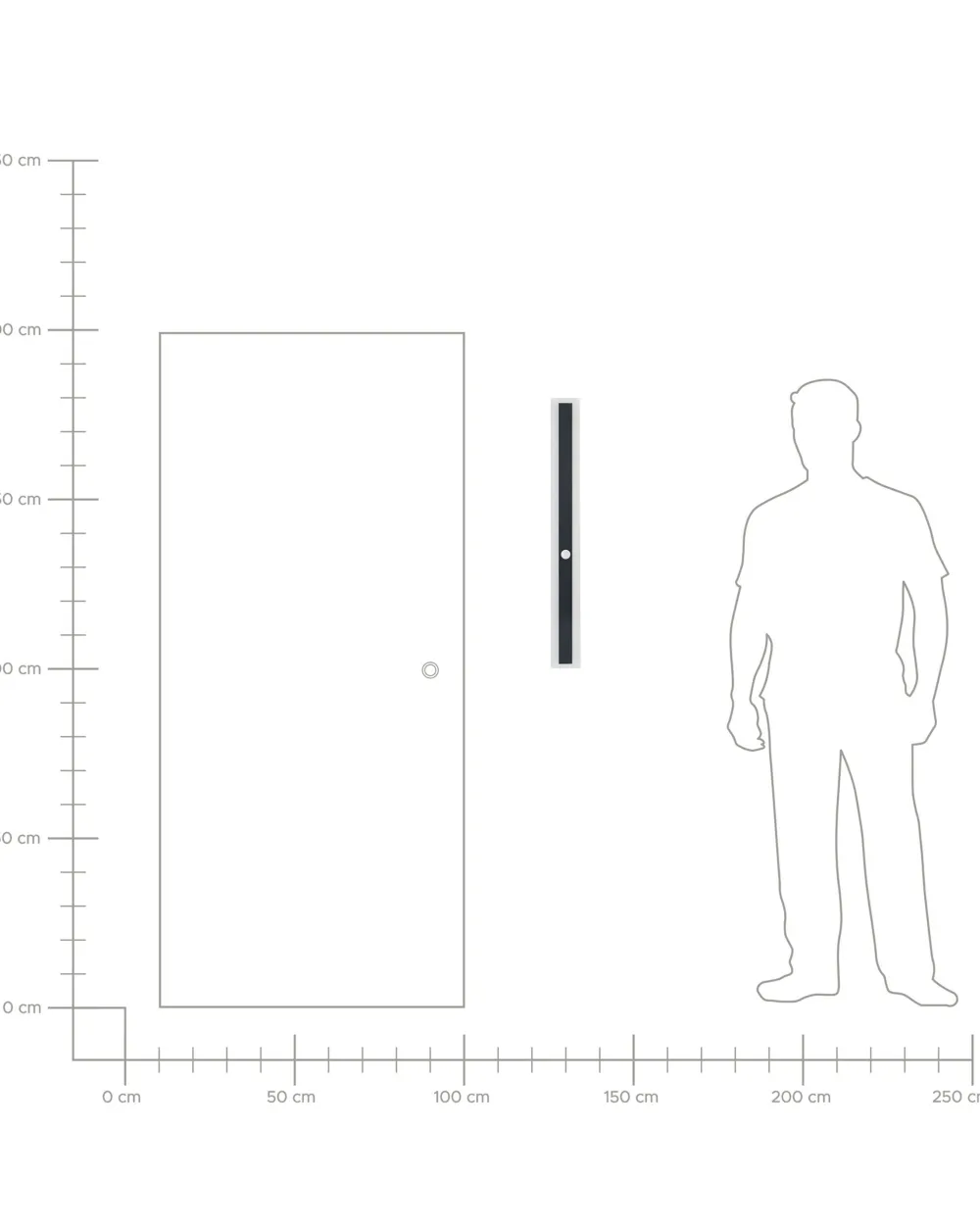 Fashion Beliani Led-Ulkoseinavalaisin Teras Musta 80 Cm Savane