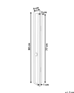 Fashion Beliani Led-Ulkoseinavalaisin Teras Musta 80 Cm Savane