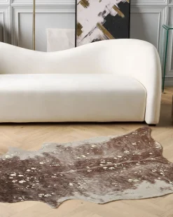 New Beliani Lehman Tekotalja Taplat Ruskea/Kulta 150 X 200 Cm Bogong