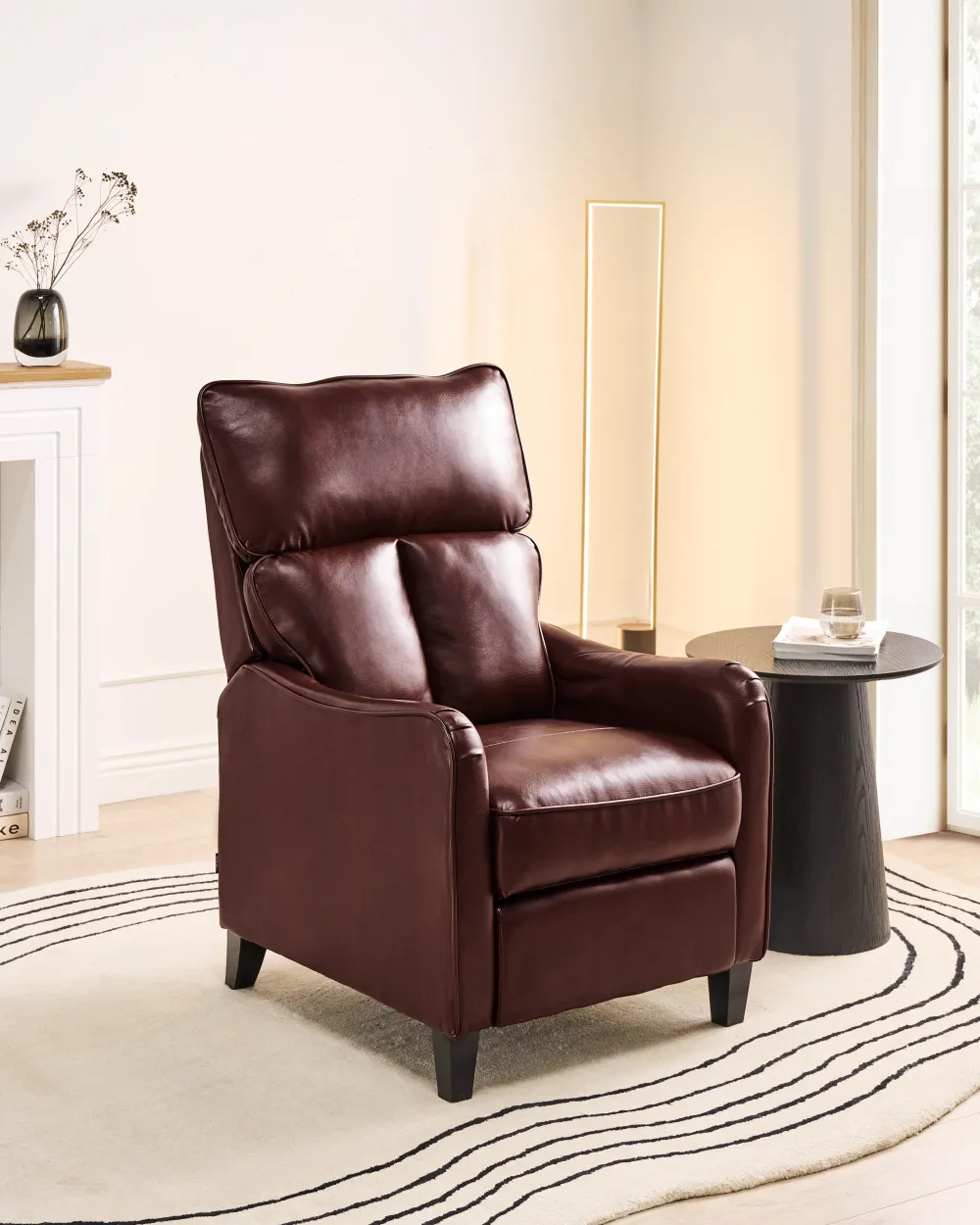 Cheap Beliani Lepotuoli Keinonahkainen Ruskea Royston