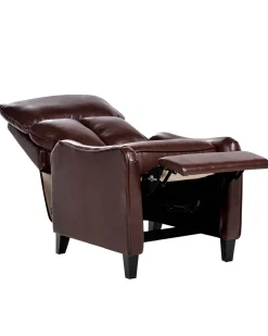 Cheap Beliani Lepotuoli Keinonahkainen Ruskea Royston