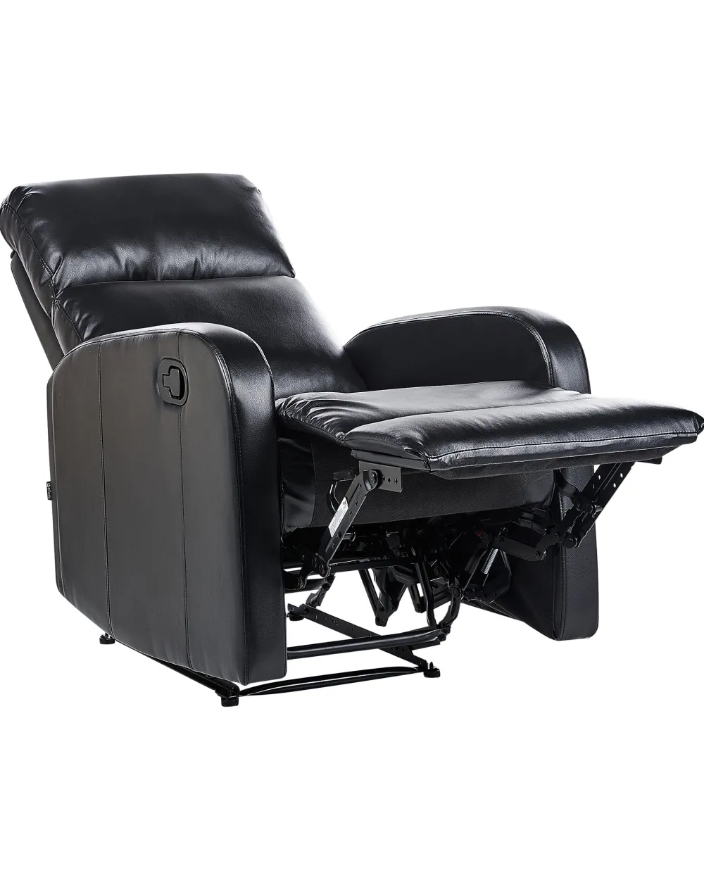 Best Beliani Lepotuoli Keinonahkainen Led-Valoilla Ja Usb-Portilla Musta Virrat