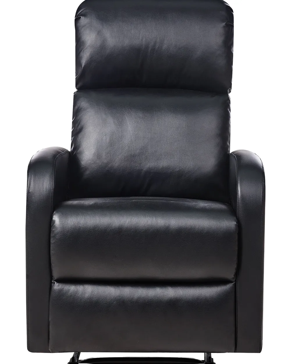 Best Beliani Lepotuoli Keinonahkainen Led-Valoilla Ja Usb-Portilla Musta Virrat