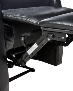 Best Beliani Lepotuoli Keinonahkainen Led-Valoilla Ja Usb-Portilla Musta Virrat