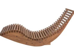 Ulkokalusteet<Beliani Lepotuoli Ruskeanharmaalla Pehmusteella Brescia