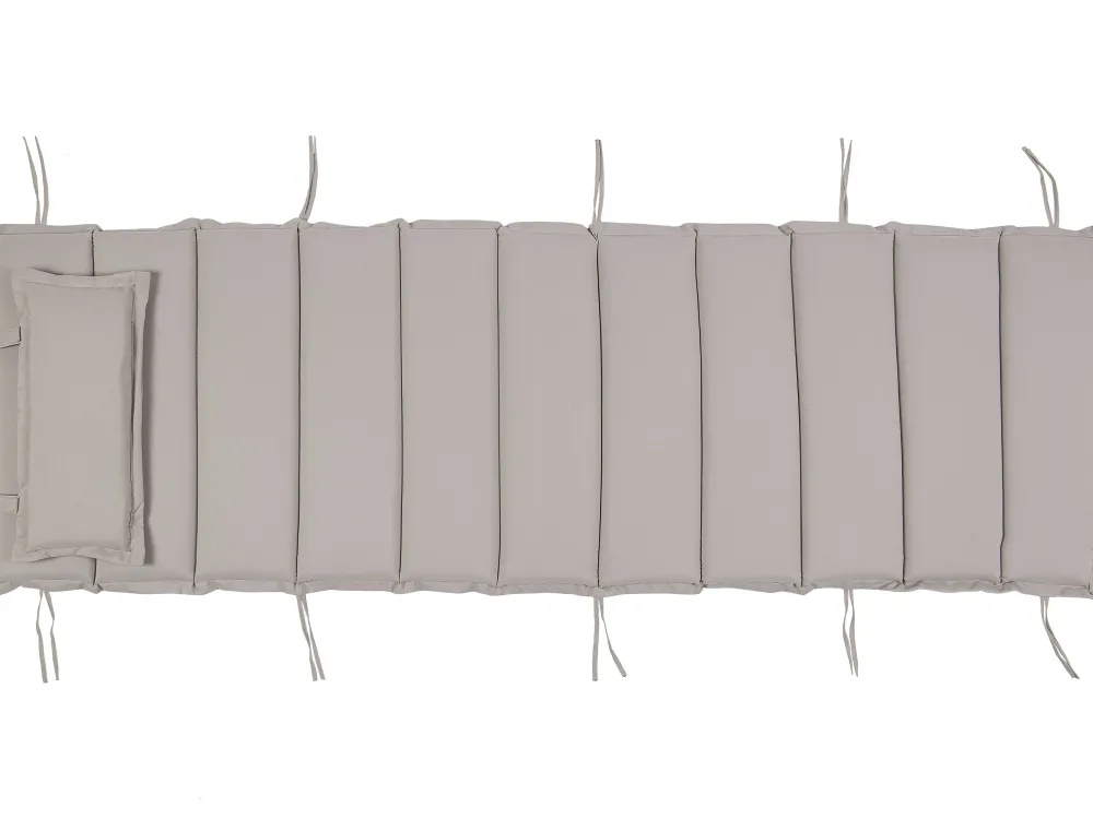 Ulkokalusteet<Beliani Lepotuoli Ruskeanharmaalla Pehmusteella Brescia