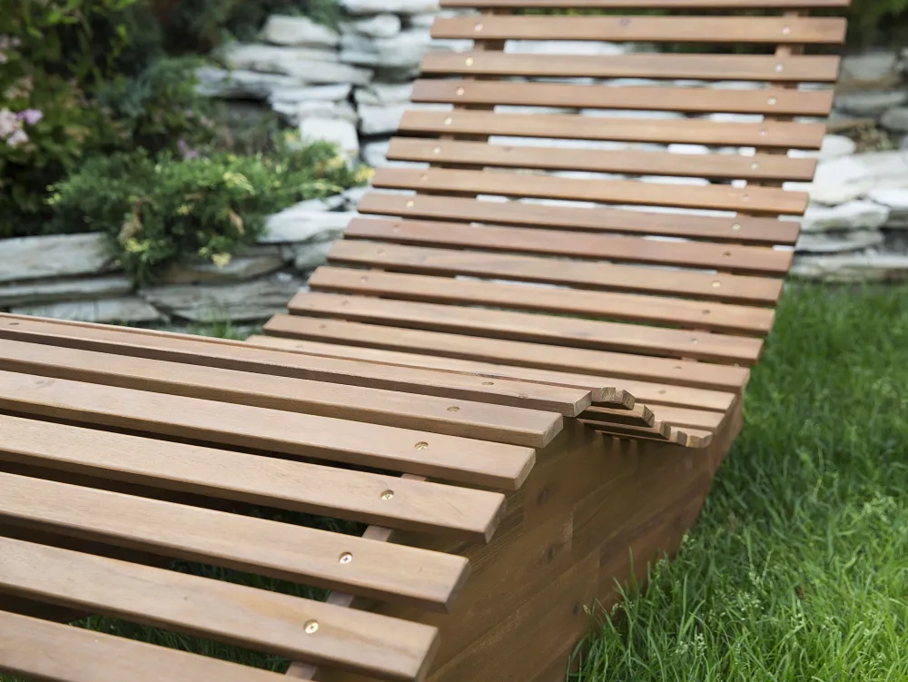 Ulkokalusteet<Beliani Lepotuoli Ruskeanharmaalla Pehmusteella Brescia