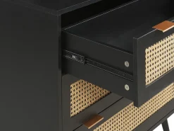 Säilytys<Beliani Lipasto 3 Laatikkoa Musta Opoco