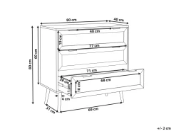 Säilytys<Beliani Lipasto 3 Laatikkoa Musta Opoco