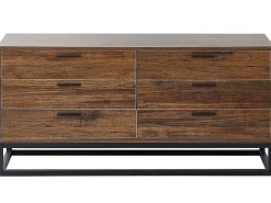 New Beliani Lipasto 6 Laatikkoa Tumma Puu Delta