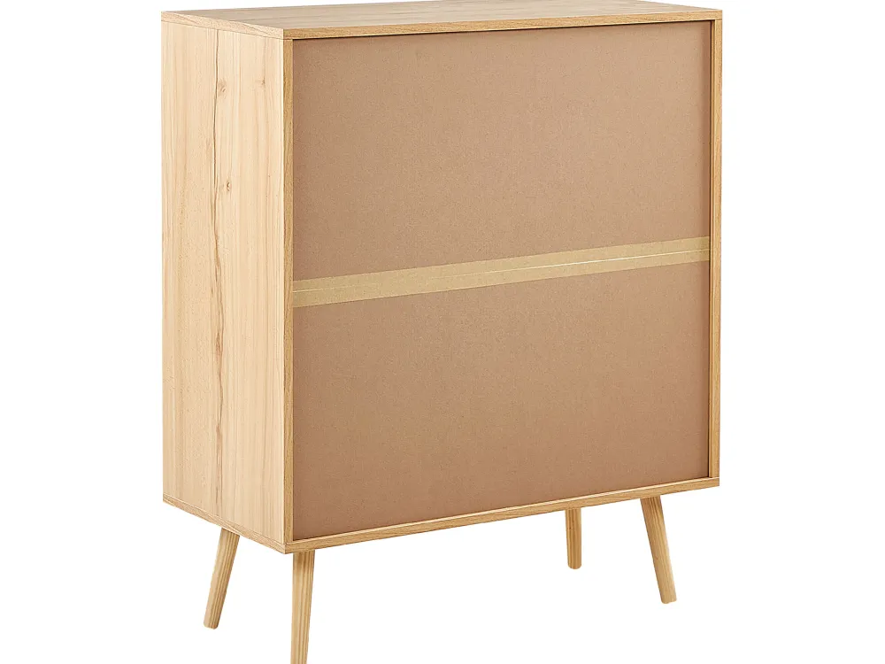 Clearance Beliani Lipasto 4 Laatikkoa Vaalea Puu Perote