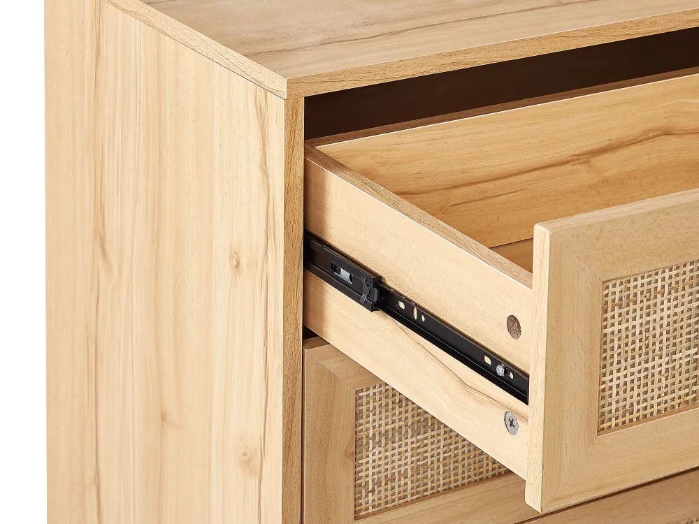 Clearance Beliani Lipasto 4 Laatikkoa Vaalea Puu Perote