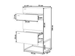 Säilytys<Beliani Lipasto 4 Laatikkoa Vaalea Puu Acra