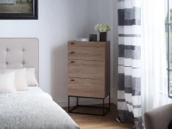 Säilytys<Beliani Lipasto 4 Laatikkoa Vaalea Puu Acra