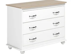 Sale Beliani Lipasto 3 Laatikkoa Valkoinen Everett